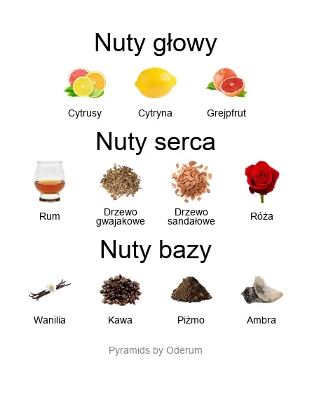 Uden ekstrakt perfum - piramida zapachów